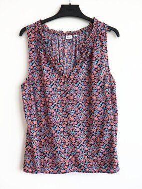 Floral Summer Sleeveless Top - Size Small - Cotton/Rayon - Gap